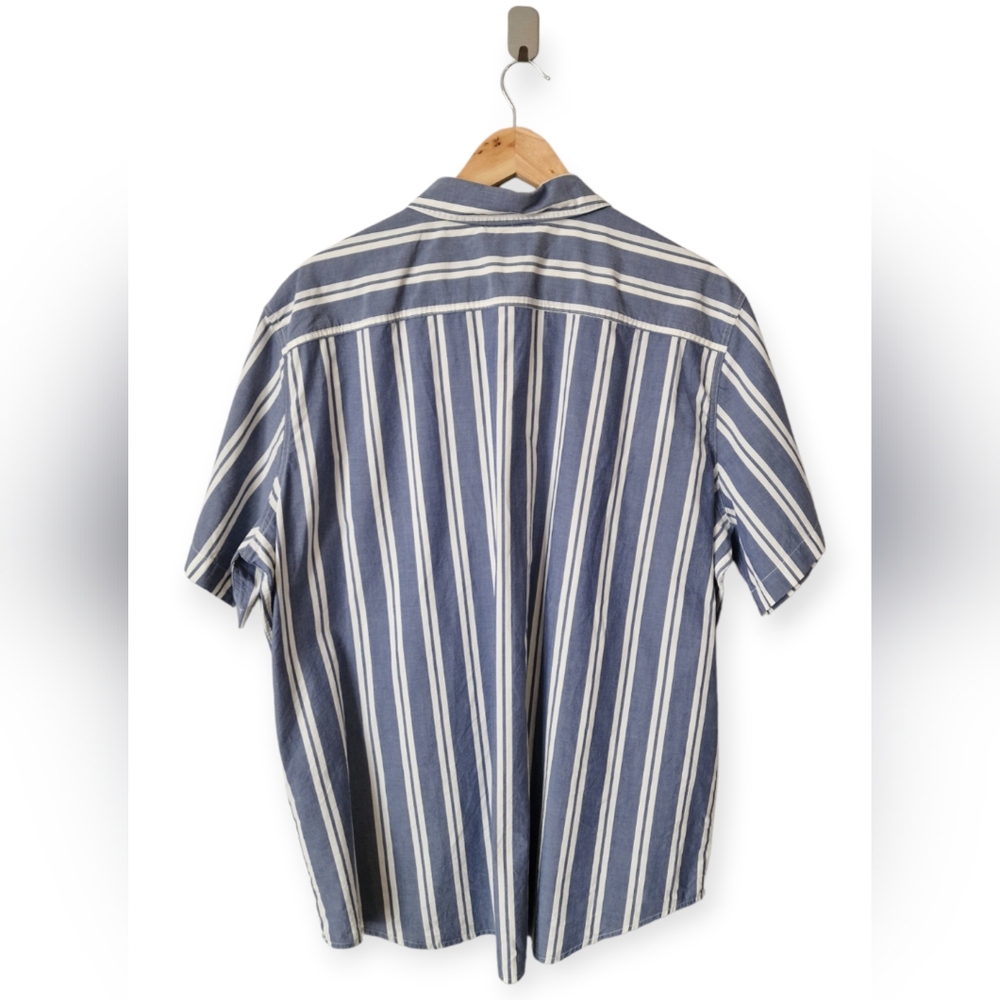 Levi's Blue & White Striped Short Sleeve Collared Shirt Size XL - Picture 6 of 11